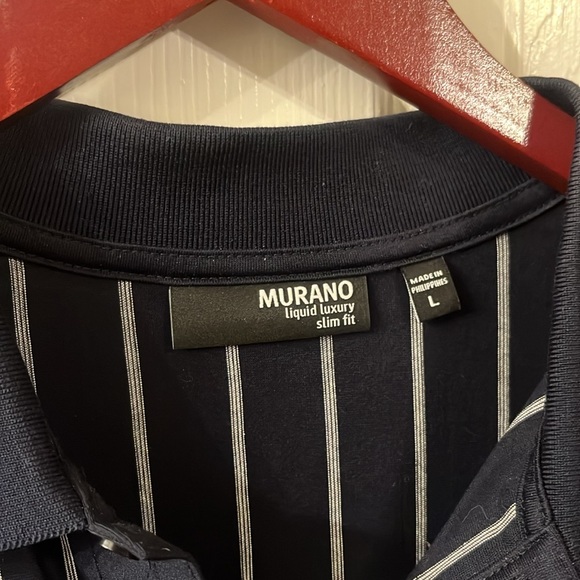 MURANO STRIPED POLO SHIRT SIZE LARGE - Picture 2 of 5